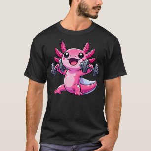Axolotl-Kraftdrehen-Gewichtheben-Gym-Workout T-Shirt