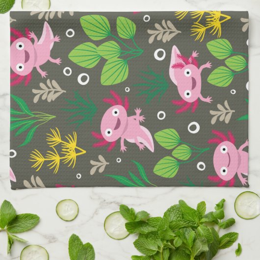 Axolotl Küchentuch (Gefaltet)