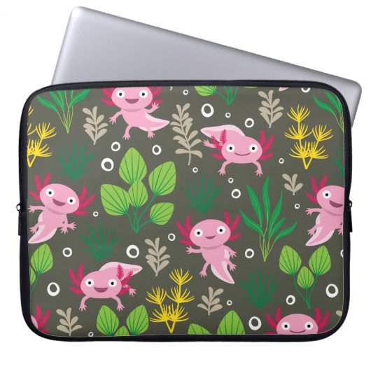 Axolotl Laptop Sleeve (Vorderseite)