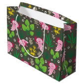 Axolotl Large Gift Bag Große Geschenktüte (Rückseite Schrägansicht)