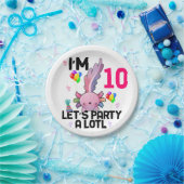 Axolotl Let's Party Alot Amphibien Salamander Pappteller (Party)