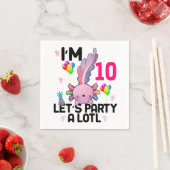Axolotl Let's Party Alot Amphibien Salamander Serviette (Beispiel)