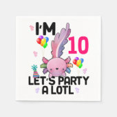 Axolotl Let's Party Alot Amphibien Salamander Serviette (Vorderseite)