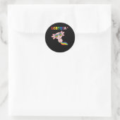 Axolotl - LGBT-Flag mit Regenbogenfarben Runder Aufkleber (Tasche)