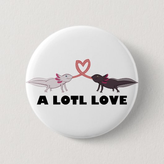 Axolotl-Liebe Button (Vorderseite)
