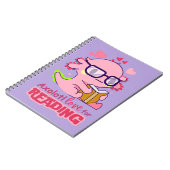 Axolotl-Liebe für das Lesen von Niedlichem Lavende Notizblock (Linke Seite)