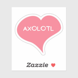 AXOLOTL Liebe Herz Vinyl Sticker