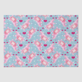 Axolotl-Liebe pink Seidenpapier