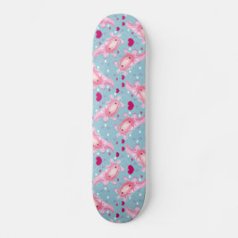 Axolotl-Liebe pink  Skateboard