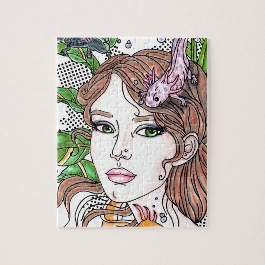 Axolotl-Liebe Puzzle (Vertikal)