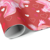 Axolotl Liebe Red Geschenkpapier (Rolleneckpunkt)