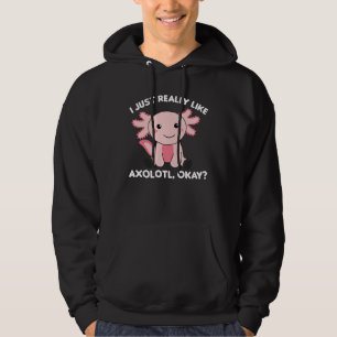 Axolotl liebt Niedliche Tiere für Kinder Rosa Hoodie