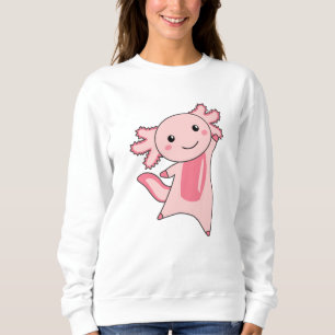 Axolotl liebt Niedliche Tiere für Kinder Rosa Sweatshirt