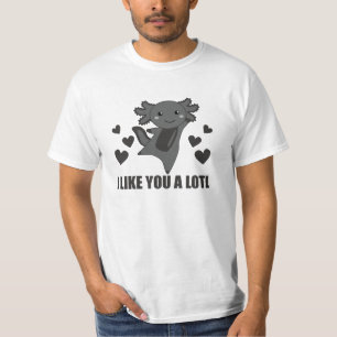 Axolotl liebt Niedliche Tiere für Kinder Rosa T-Shirt