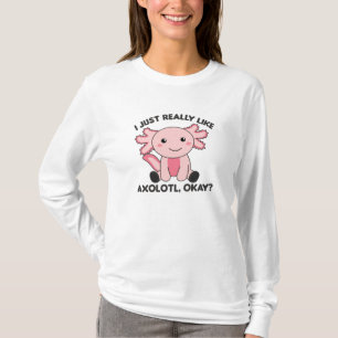 Axolotl liebt Niedliche Tiere für Kinder Rosa T-Shirt