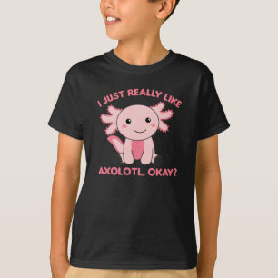 Axolotl liebt Niedliche Tiere für Kinder Rosa T-Shirt