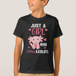 Axolotl liebt süße Tiere für Mädchen rosa T-Shirt