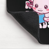 Axolotl liest Buch kawaii Lesebücher für Männer Mousepad (Ecke)