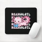 Axolotl liest Buch kawaii Lesebücher für Männer Mousepad (Mit Mouse)