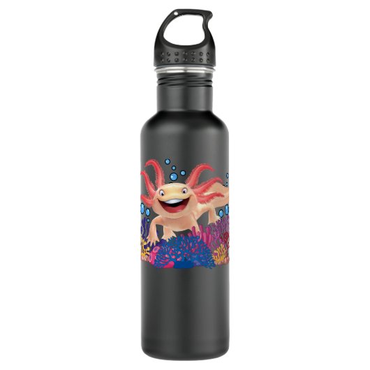 Axolotl: Limited Edition Edelstahlflasche (Vorderseite)