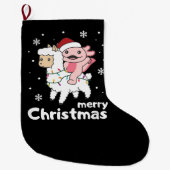 Axolotl Llama Alpaca Frohe Weihnachtstiere Großer Weihnachtsstrumpf (Vorderseite)