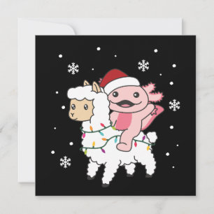 Axolotl Llama Alpaca Weihnachtswintertiere Feiertagskarte