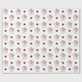 Axolotl Llama Alpaca Weihnachtswintertiere Geschenkpapier (Flach)