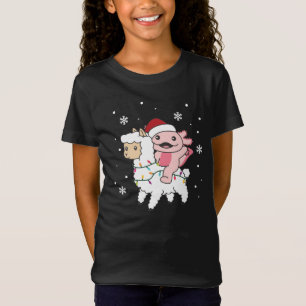 Axolotl Llama Alpaca Weihnachtswintertiere T-Shirt