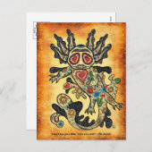 Axolotl Love Note Postcard Feiertagspostkarte (Vorne/Hinten)