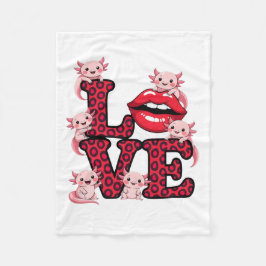 Axolotl Love Splash Blanket Fleecedecke