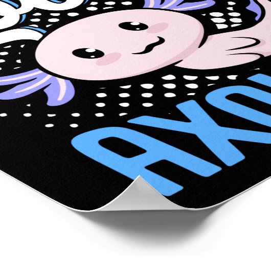 Axolotl Lover Just A Boy Who Loves Axolotls Kawaii Poster (Ecke)
