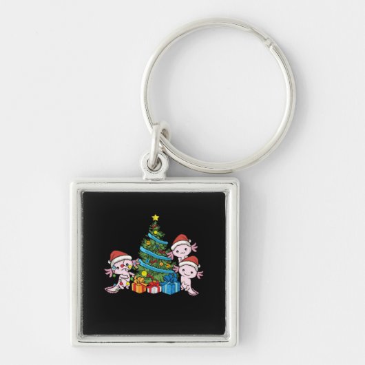 Axolotl Lover Kids Christmas Tree Gift Axolotl Schlüsselanhänger (Vorne)