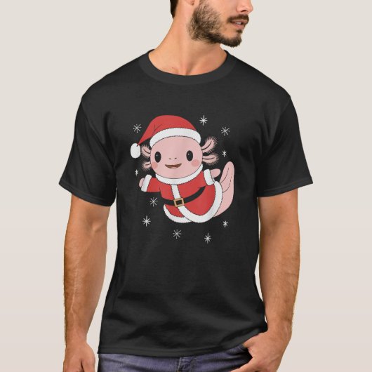 Axolotl Lover Merry Xmas Weihnachtsfeiertag Weihna T-Shirt (Vorderseite)