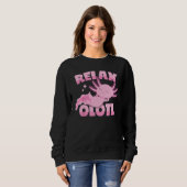 Axolotl Lover Mexican Salamander Relaxolotl Sleepi Sweatshirt (Vorne ganz)