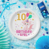 Axolotl Lovers Birthday Girl Salamander Amphibienu Pappteller (Party)