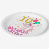 Axolotl Lovers Birthday Girl Salamander Amphibienu Pappteller (Schrägansicht)