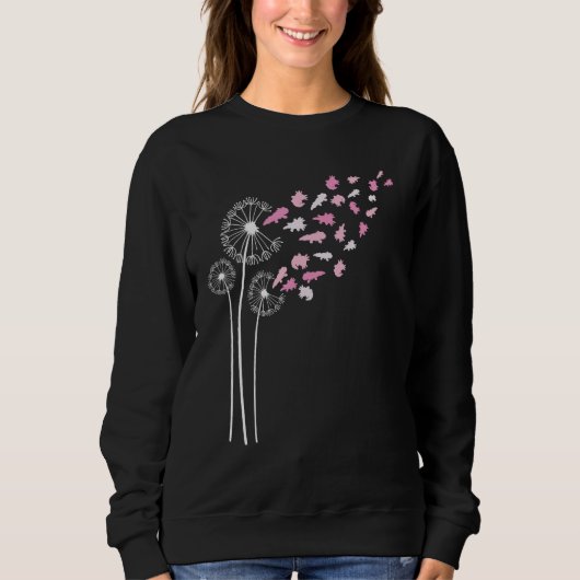 Axolotl Löwenzahn Blume Für Löwenzahn und Axolot Sweatshirt (Vorderseite)