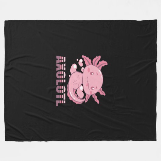 Axolotl Lurch Terrarium | SÜSSE TIER | Pet Lovers Fleecedecke (Vorderseite (Horizontal))
