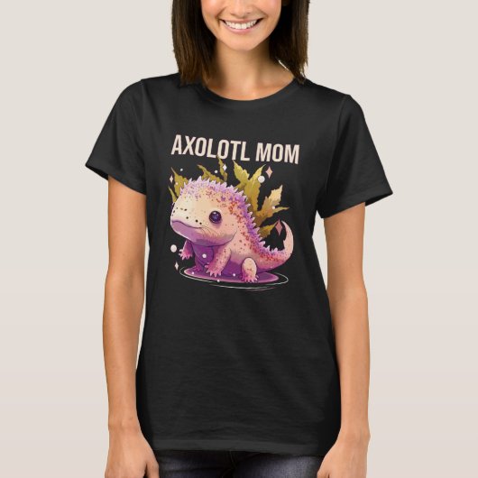 Axolotl Mama Amphibien Mexikanischer Walking Fisch T-Shirt (Vorderseite)