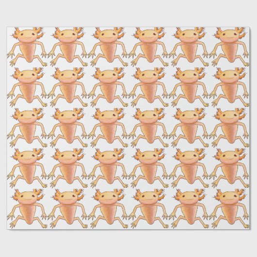 AXOLOTL-Maskotte Geschenkpapier (Flach)