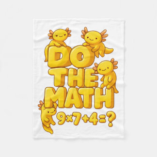 Axolotl Math Magic Blanket Fleecedecke