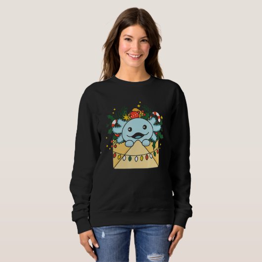 Axolotl Merry Christmas Animals Axolots Christmas Sweatshirt (Vorne ganz)