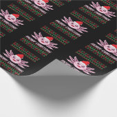 Axolotl Merry Christmas Geschenkpapier (Ecke)