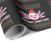 Axolotl Merry Christmas Geschenkpapier (Rolleneckpunkt)