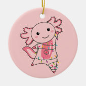 Axolotl Merry Christmas Winter Animals Axolotls Ad Keramik Ornament (Vorne)
