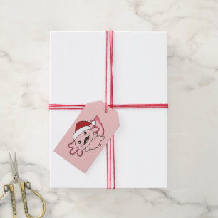 Axolotl Merry Christmas Winter Axolotl Gift Tags Geschenkanhänger