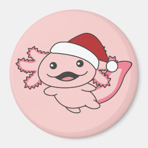 Axolotl Merry Christmas Winter Axolotl Magnet