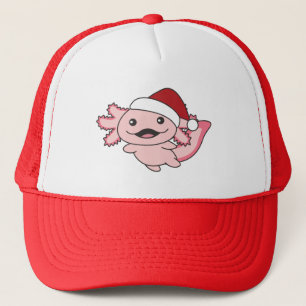 Axolotl Merry Christmas Winter Axolotl Trucker Hat Truckerkappe