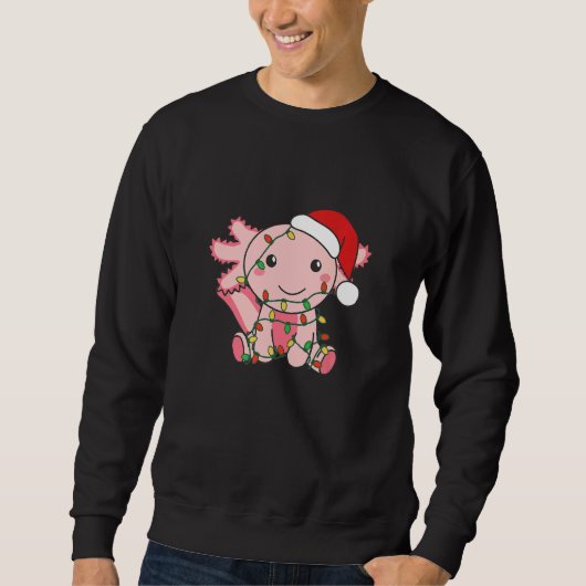 Axolotl Merry Christmas Winter Axolotls Christmas Sweatshirt (Vorderseite)