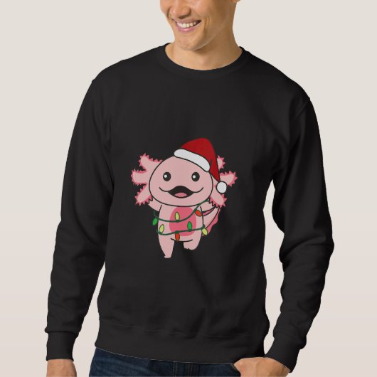 Axolotl Merry Christmas Winter Axolotls Christmas Sweatshirt (Vorderseite)
